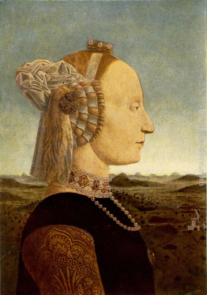 Portrait of Battista Sforza painting - Piero della Francesca Portrait of Battista Sforza art painting